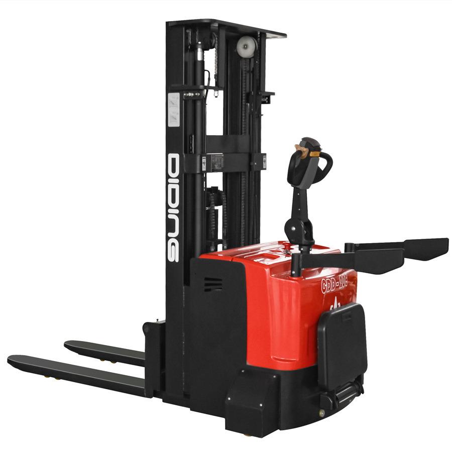 全电动堆高车2米吨三门架45米5.米站驾式垛升MWR降堆叉车5站人踏