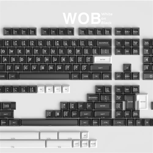 适用WOB二色ABS键帽客制化68 75 84 96机械键盘大全套爱菲SA高度