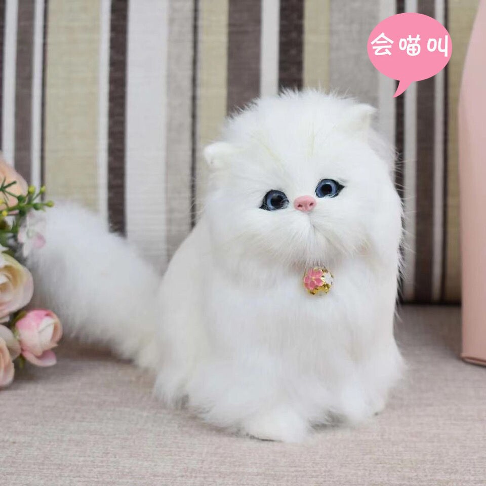 玩具猫猫仿真会叫小猫咪摆件益智