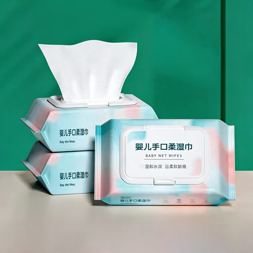婴儿湿巾手口屁加厚专用新生宝宝专用湿纸巾家庭实惠装便携带盖