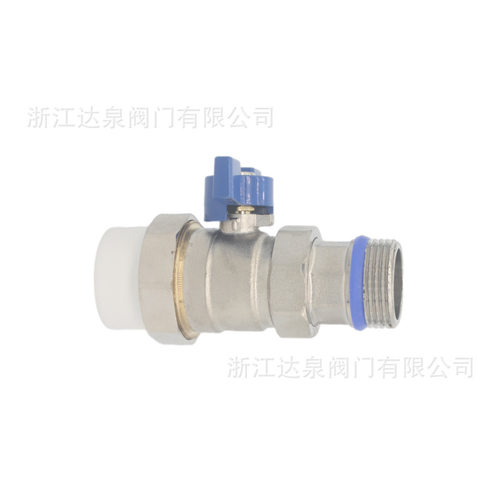达泉阀门厂家直销 PP-R黄铜分水器套阀 过滤器套阀活接球阀带表25