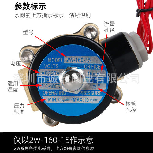 SYPC常闭电磁阀水阀AC220V气阀DC24V电子4分控制开关DC12V6分1寸