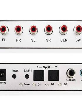 Digital 5.1 EU Audio Decoder Dolby Dts/Ac-3 Optical To 5.1-C