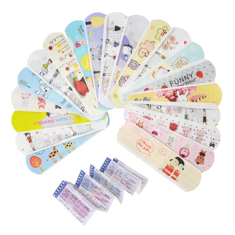 100PCS Waterproof Cartoon Band Aid Hemostasis Adhesive Banda