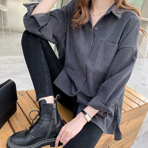 Shirt women's autumn winter 2023 new Korean version loos