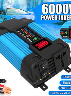 Car Voltage Inverter Converter 12V to 110/220V 6000W Car Pow