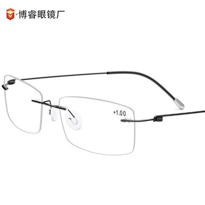 Anti-blue light reading glasses for men ultra-light rimless