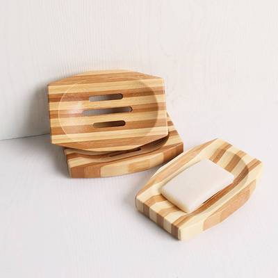Natural Wooden Soap Bathroom Storage Box Dish Wood Soap Tray