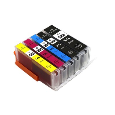 6pcs PGI580 CLI581 Ink Cartridge For Canon PIXMA TS8150 TS81