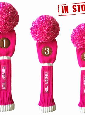 Golf Headcover Putter Pom Pom Driver Wool Knitted Golf