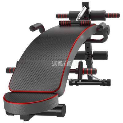 Multifunction Sit-up Bench With Headrest Pulling Rope Exerci