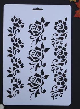 Flower Hollow DIY Drawing Stencils Templates Painting Art Cr