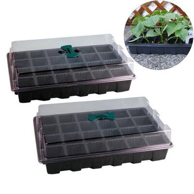 24-Hole Home Garden Balcony Nursery Seedling Tray Plant Grow