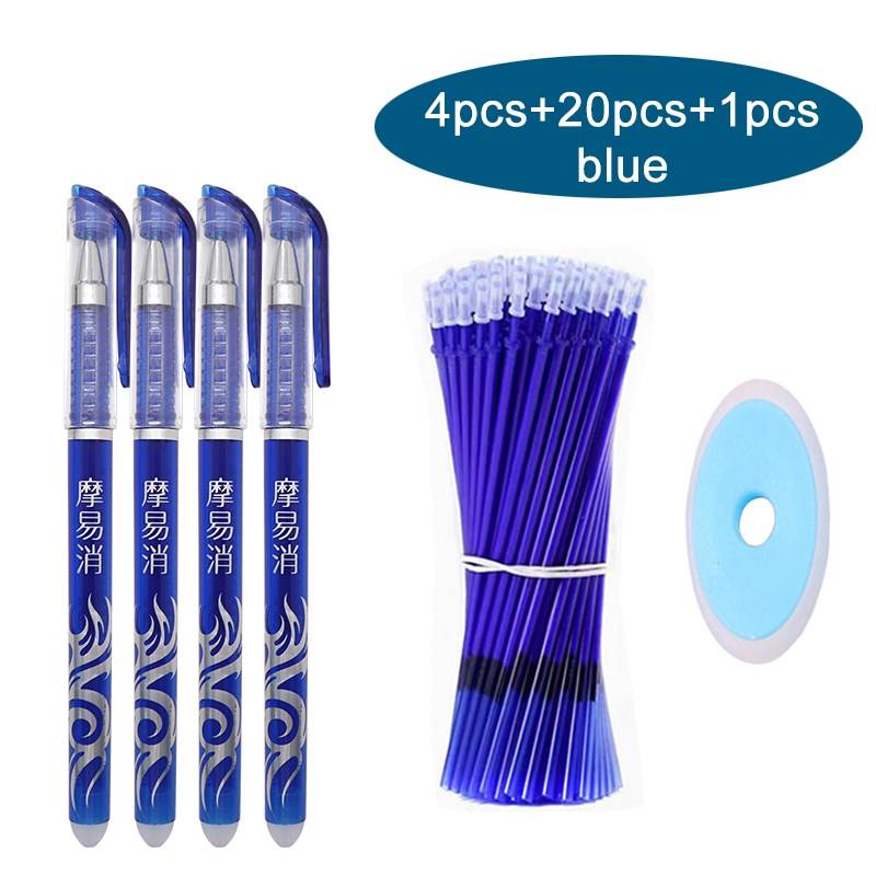 25Pcs/Lot Cat Erasable Pen Set Cute nicorn Pens Washable Gel