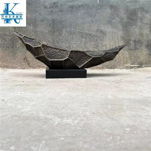 大型抽象玻璃钢船造型雕塑落地摆件售楼处营销会展中心艺术软装品