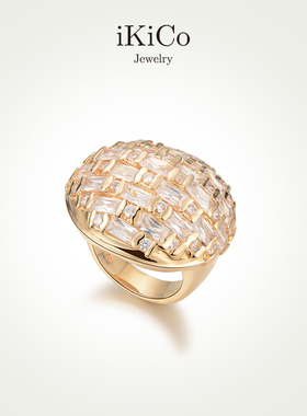 iKiCo满钻圆球戒指星河系列时尚个性设计款