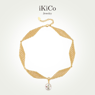 iKiCo花园星球珍珠项链欧美复古