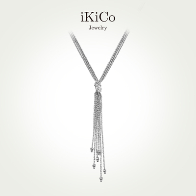 iKiCo新款爆闪蕾丝项链纯银Y型女