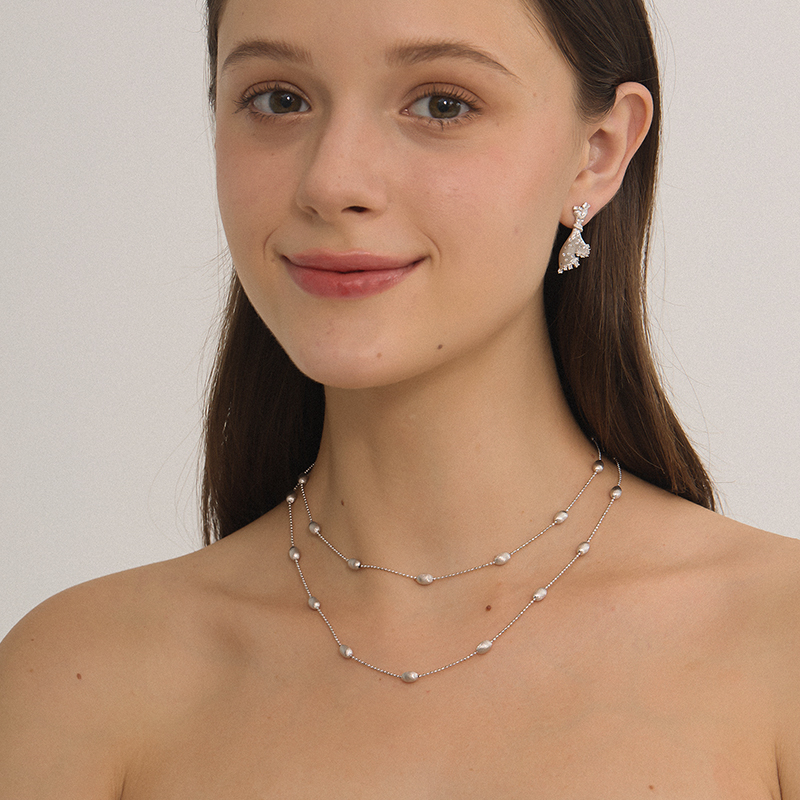 iKiCo新品拉丝豆豆项链高级多戴