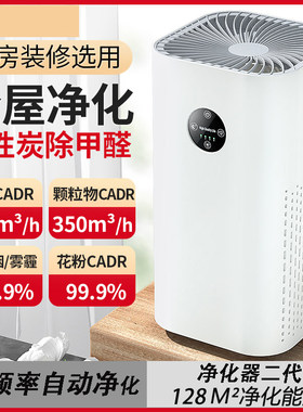 空气净化器小型家用卧室客厅除甲醛室内宠物猫毛净化机消毒