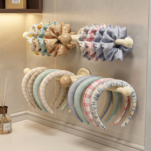 发圈收纳神器上墙发饰杆免打孔