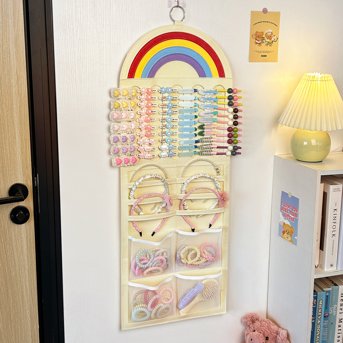 儿童发饰壁挂毛毡收纳挂袋