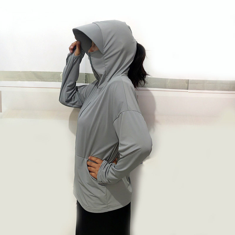 冰丝连帽防晒衣薄款户外服防晒衣短外套