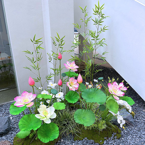 喜语仿真莲花荷花景观造景花艺