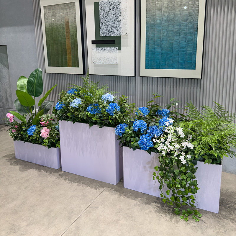 喜语落地花艺绿植景观隔断围栏