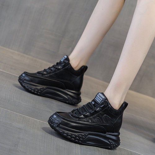 秋冬季内增高女鞋松糕休闲百搭款