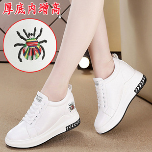 内增高小白鞋女秋鞋2025年春季新款百搭女鞋显瘦休闲增高白鞋女