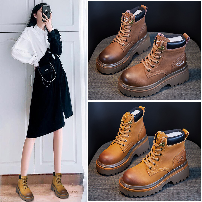 内增高8cm马丁靴女2022新款