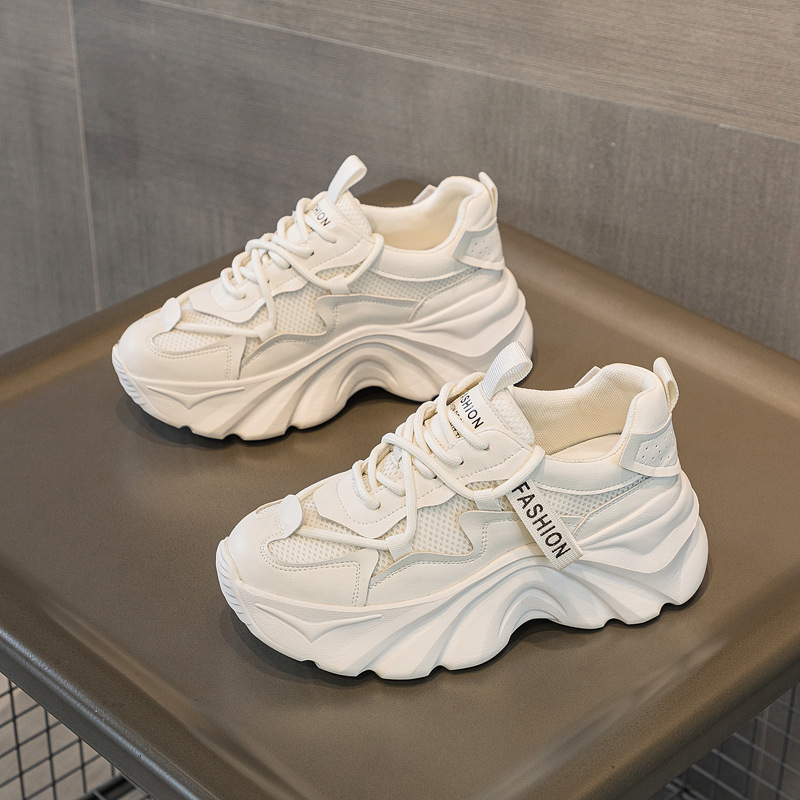 内增高厚底网面透气老爹鞋