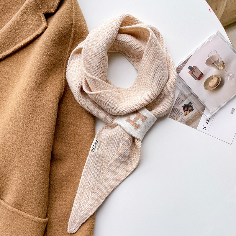 小围巾女冬季米白色针织毛线交叉保暖防寒护颈短围脖气质百搭丝巾,服饰配件/皮带/帽子/围巾,围巾/丝巾/披肩,淘宝优惠券,粉丝福利购,淘宝优惠卷