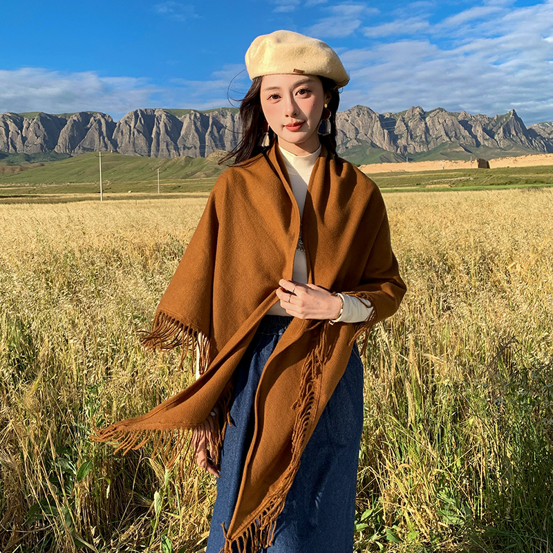 披肩斗篷纯色民族风女春秋