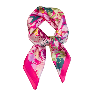 小方巾丝巾女春秋夏季搭配衬衫妈妈粉色纱巾薄围巾护颈围脖子防晒