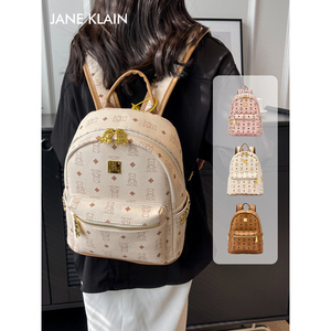 JANEKLAIN复古小熊老花双肩包