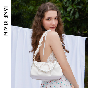 JANE KLAIN包包女法式云朵腋下包纯色高级质感小众设计单肩手提包