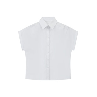 掐褶白衬衫 飞袖 KM518 妮妮推荐