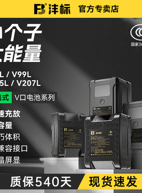 沣标小个子V口锂电池广播级50W/99W/150W便携式适用索尼相机摄像机摄影机监视器无线图传补光灯影视灯供电