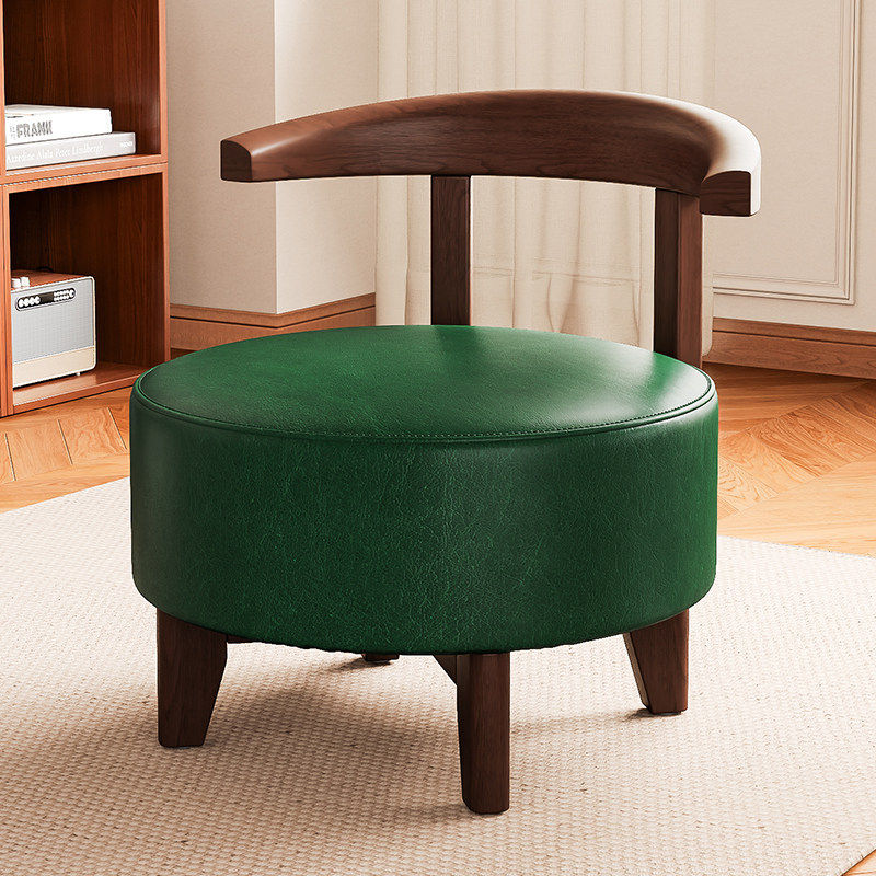 可旋转沙发凳实木矮凳家用换鞋凳客厅茶几小凳子带靠背舒适小椅子,住宅家具,矮凳,淘宝优惠券,粉丝福利购,淘宝优惠卷