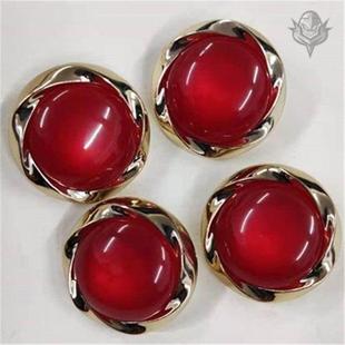 黑红咖啡白色粉红色纽扣大衣彩色睡衣居家服毛衣风衣扣子高档圆形