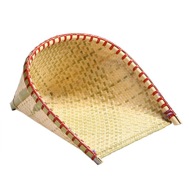 手工竹编簸箕精品竹畚箕家用稻谷竹簸箕竹斗铲谷斗茶铲竹畚箕竹筐