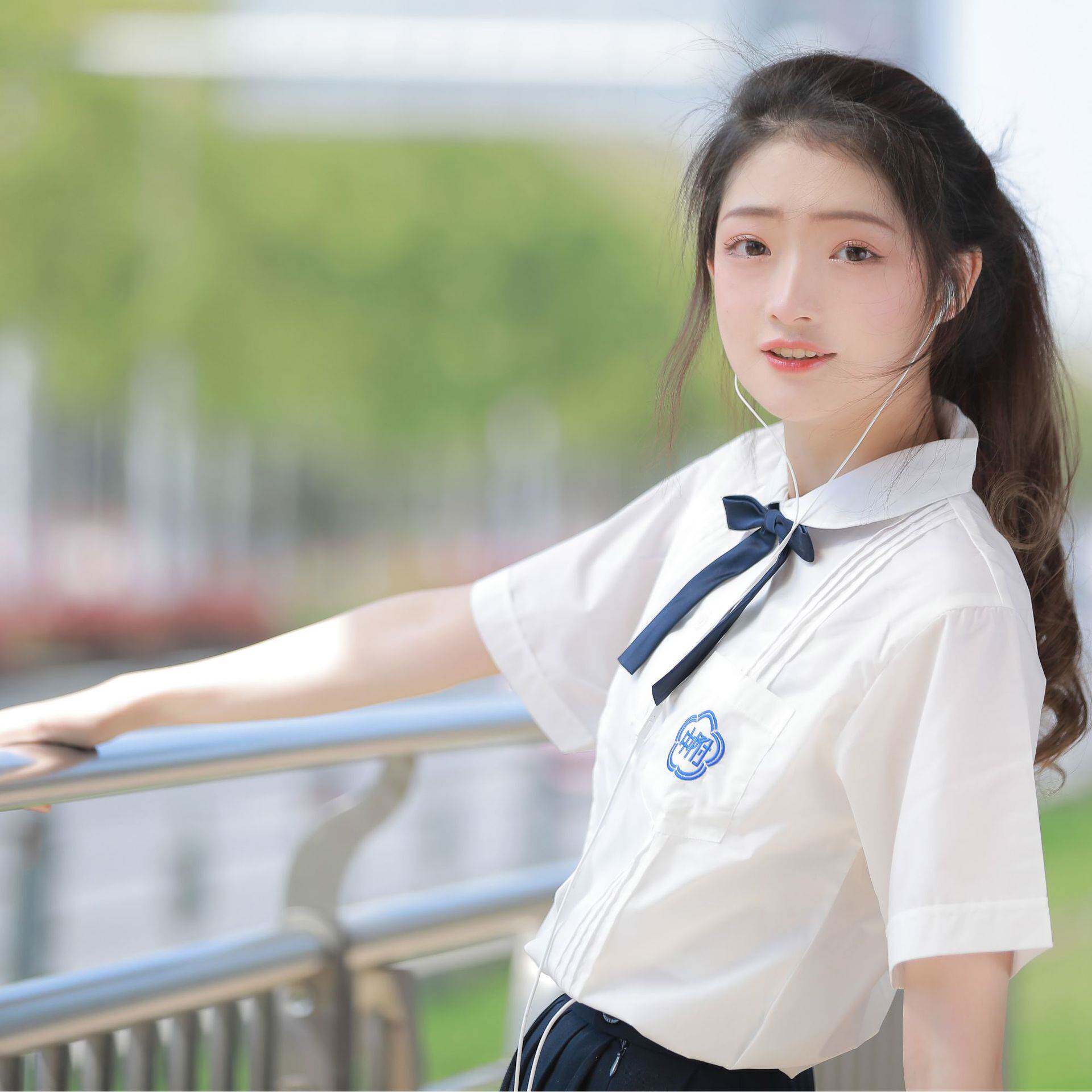 台湾附中正版校服女高中学院风学生装白衬衫jk制服套装夏季毕业季