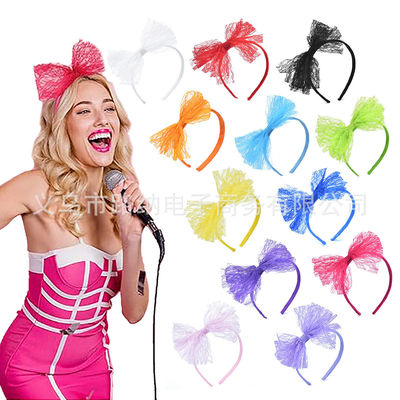 1980s派对舞会套装女士发箍装扮跨境婚礼派对茶话会发饰新娘头箍