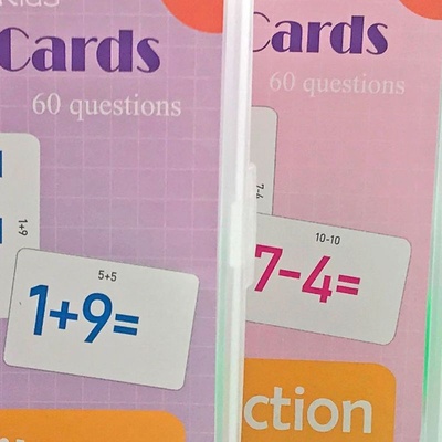 多款跨境闪卡塑盒装 加法减法乘法除法 动物字母卡片Flash cards