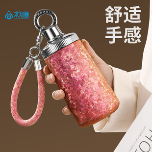 纯钛女神保温杯女生高颜值吸管水杯生日礼物便携钛 25年新款
