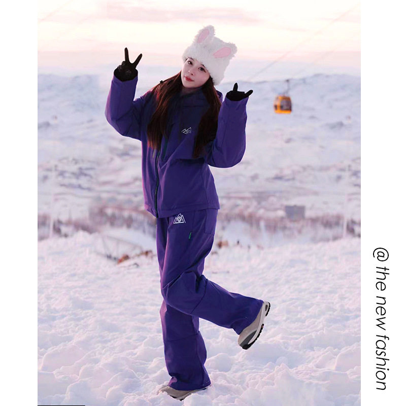 暗紫色单双板加绒滑雪服套装情侣户外防水俩件套登山服男女款,户外/登山/野营/旅行用品,滑雪衣,淘宝优惠券,粉丝福利购,淘宝优惠卷