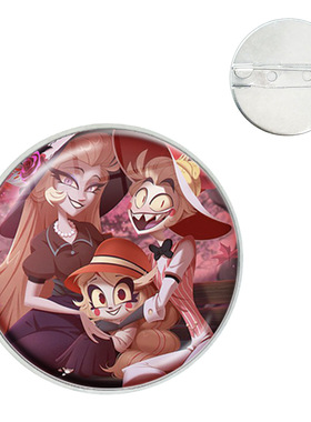 Hazbin Hotel地狱客栈时光宝石胸针动漫哈兹宾酒店圆形徽章别针