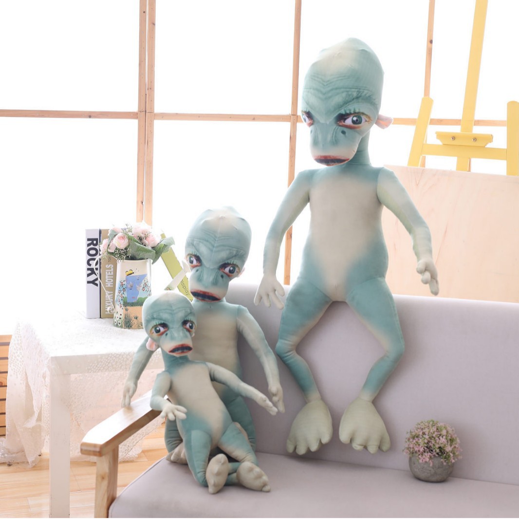 2025新款创意疯狂外星人抱枕仿真丑娃娃公仔毛绒玩具沙雕搞怪抱枕